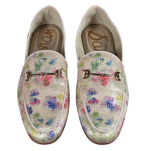 Sam Edelman Shoes Womens Size 8.5 Loraine Floral Sequin Horsebit Loafer Slip On - Picture 5 of 12